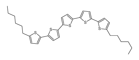 2,5-bis[5-(5-hexylthiophen-2-yl)thiophen-2-yl]thiophene Structure
