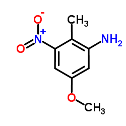 2-氨基-4-甲氧基-6-硝基甲苯结构式