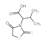 3-Methyl-2-(4-oxo-2-thioxo-thiazolidin-3-yl)-butyric acid structure