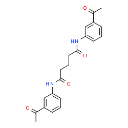N,N'-Bis(3-acetylphenyl)pentanediamide structure