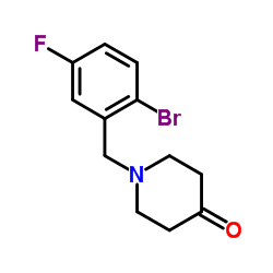 1-(2-Bromo-5-fluorobenzyl)-4-piperidinone picture