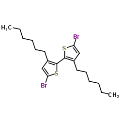 5,5'-Dibromo-3,3'-dihexyl-2,2'-bithiophene structure