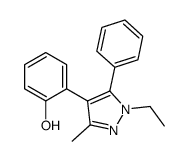 2-(1-ethyl-3-methyl-5-phenylpyrazol-4-yl)phenol Structure