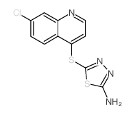 5-[(7-CHLORO-4-QUINOLYL)THIO]-1,3,4-THIADIAZOL-2-AMINE结构式