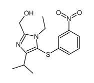 [1-ethyl-5-(3-nitrophenyl)sulfanyl-4-propan-2-ylimidazol-2-yl]methanol结构式