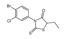 3-(4-bromo-3-chlorophenyl)-5-ethyl-2-sulfanylidene-1,3-thiazolidin-4-one Structure