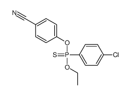 4-[(4-chlorophenyl)-ethoxyphosphinothioyl]oxybenzonitrile结构式