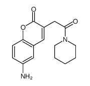 6-Amino-3-[(piperidinocarbonyl)methyl]coumarin structure