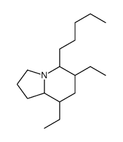 6,8-diethyl-5-pentyl-1,2,3,5,6,7,8,8a-octahydroindolizine Structure