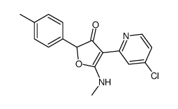 3(2H)-Furanone,4-(4-chloro-2-pyridinyl)-5-(methylamino)-2-(4-methylphenyl)- Structure