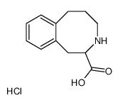 1,2,3,4,5,6-hexahydro-3-benzazocine-2-carboxylic acid,hydrochloride Structure