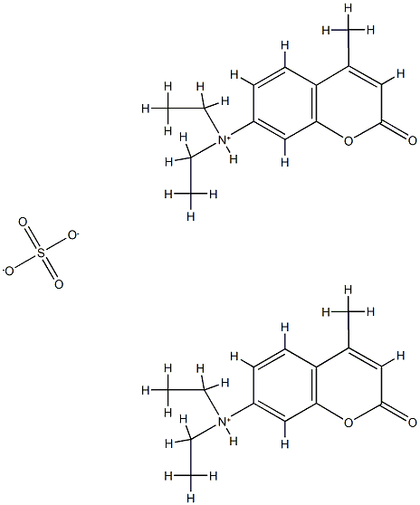 [diethyl(4-methyl-2-oxo-2H-benzopyran-7-yl)]ammonium sulphate (2:1)结构式