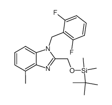 1-(2,6-difluorobenzyl)-2-t-butyldimethylsiloxymethyl--4-methylbenzimidazole Structure