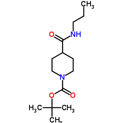 2-Methyl-2-propanyl 4-(propylcarbamoyl)-1-piperidinecarboxylate Structure