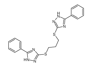 5-phenyl-3-[3-[(5-phenyl-1H-1,2,4-triazol-3-yl)sulfanyl]propylsulfanyl]-1H-1,2,4-triazole Structure