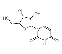 1-[4-amino-3-hydroxy-5-(hydroxymethyl)oxolan-2-yl]pyrimidine-2,4-dione结构式