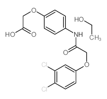 2-[4-[[2-(3,4-dichlorophenoxy)acetyl]amino]phenoxy]acetic acid; ethanol结构式