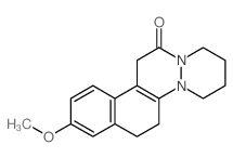 Benzo[f]pyridazino[1,2-a]cinnolin-13(7H)-one,1,2,3,4,6,12-hexahydro-9-methoxy- Structure