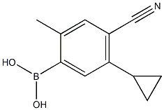4-Cyano-2-methyl-5-cyclopropylphenylboronic acid结构式