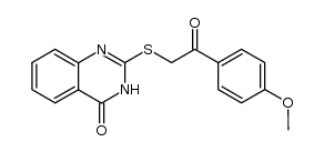 2-(p-methoxyphenacylthio)quinazolin-4(3H)-one结构式