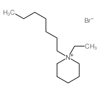 1-Ethyl-1-heptylpiperidinium bromide结构式