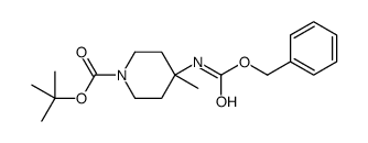 TERT-BUTYL 4-(((BENZYLOXY)CARBONYL)AMINO)-4-METHYLPIPERIDINE-1-CARBOXYLATE Structure