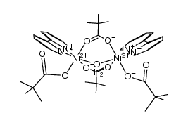 (η2-bpy)2Ni2(Piv)4(H2O) Structure