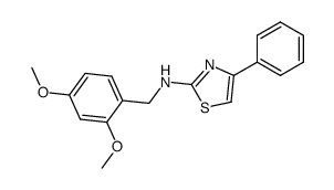 (2,4-dimethoxy-benzyl)-(4-phenyl-thiazol-2-yl)-amine结构式
