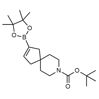 2-(4,4,5,5-四甲基-1,3,2-二噁硼烷-2-基)-8-氮杂螺环并[4.5]癸-2-烯-8-羧酸叔丁酯结构式