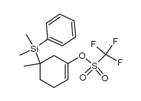 5-(dimethyl(phenyl)silyl)-5-methylcyclohex-1-en-1-yl trifluoromethanesulfonate结构式