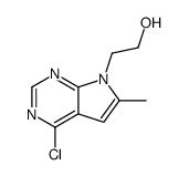 2-(4-chloro-6-methyl-pyrrolo[2,3-d]pyrimidin-7-yl)-ethanol结构式