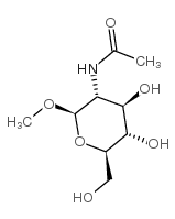 甲基 2-乙酰氨基-3,4,6-O-三乙酰基-2-脱氧-beta-D-吡喃葡萄糖苷结构式