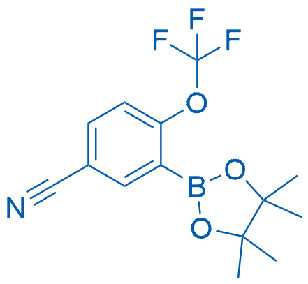 3-(4,4,5,5-四甲基-1,3,2-二氧硼杂环戊烷-2-基)-4-(三氟甲氧基)苯甲腈图片