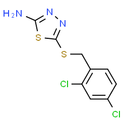 5-{[(2,4-dichlorophenyl)methyl]sulfanyl}-1,3,4-thiadiazol-2-amine Structure