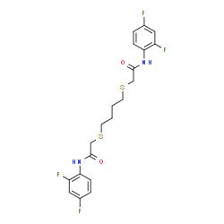 2-[(4-([2-(2,4-DIFLUOROANILINO)-2-OXOETHYL]SULFANYL)BUTYL)SULFANYL]-N-(2,4-DIFLUOROPHENYL)ACETAMIDE structure