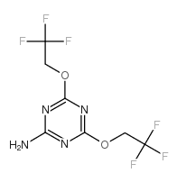 4,6-bis(2,2,2-trifluoroethoxy)-1,3,5-triazin-2-amine结构式