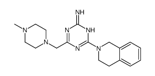4-(3,4-dihydro-1H-isoquinolin-2-yl)-6-[(4-methylpiperazin-1-yl)methyl]-1,3,5-triazin-2-amine结构式