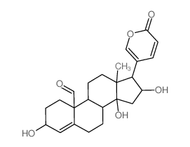 Bufa-4,20,22-trienolide,3,14,16-trihydroxy-19-oxo-, (3b,16b)- (9CI) structure