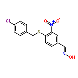 4-[(4-CHLOROBENZYL)SULFANYL]-3-NITROBENZENECARBALDEHYDE OXIME结构式