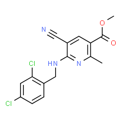 Methyl 5-cyano-6-[(2,4-dichlorobenzyl)amino]-2-methylnicotinate Structure