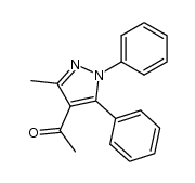 4-acetyl-1,5-diphenyl-3-methylpyrazole结构式