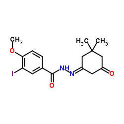 N'-[(1E)-3,3-Dimethyl-5-oxocyclohexylidene]-3-iodo-4-methoxybenzohydrazide Structure