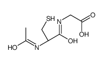 2-[[(2R)-2-acetamido-3-sulfanylpropanoyl]amino]acetic acid Structure