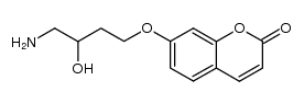 (+/-)-7-(4-amino-3-hydroxybutyloxy)-2H-1-benzopyran-2-one结构式