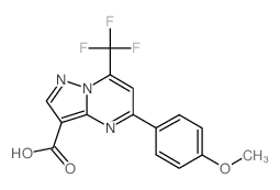 5-(4-methoxyphenyl)-7-(trifluoromethyl)pyrazolo[1,5-a]pyrimidine-3-carboxylic acid结构式