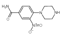 3-nitro-4-piperazin-1-ylbenzamide结构式