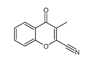 3-Methyl-4-oxo-4H-1-benzopyran-2-carbonitrile Structure