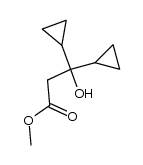 3,3-dicyclopropyl-3-hydroxy-propionic acid methyl ester结构式