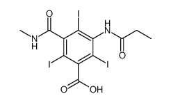 2,4,6-Triiodo-3-(N-methylcarbamoyl)-5-(propionylamino)benzoic acid structure