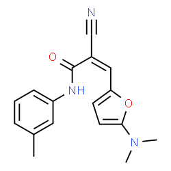 2-Propenamide,2-cyano-3-[5-(dimethylamino)-2-furanyl]-N-(3-methylphenyl)- structure